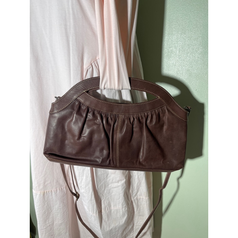 Women's Chaos Leather Collection Brown Leather Shoulder Bag